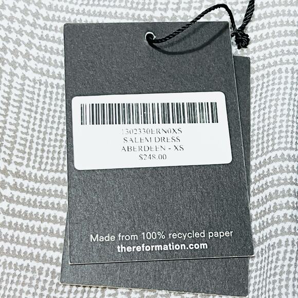 Reformation Salem Wrap Midi Dress in Aberdeen Grey XS New with Tags $248 MSRP - Picture 10 of 12